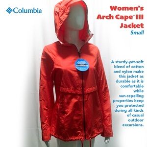 Columbia Women’s Arch Cape™ III 𝐍𝐖𝐓 Orange UPF 15 Jacket